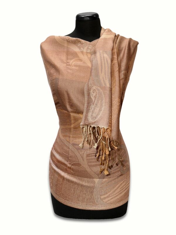 Brauner Seidenschal für Damen