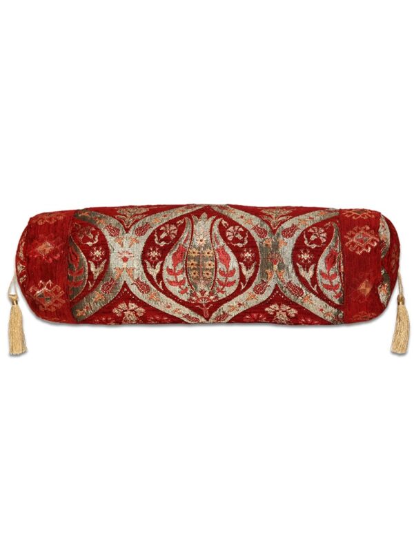 Piros tulipán mintás hengerpárna-PH3005-Törökországból-a