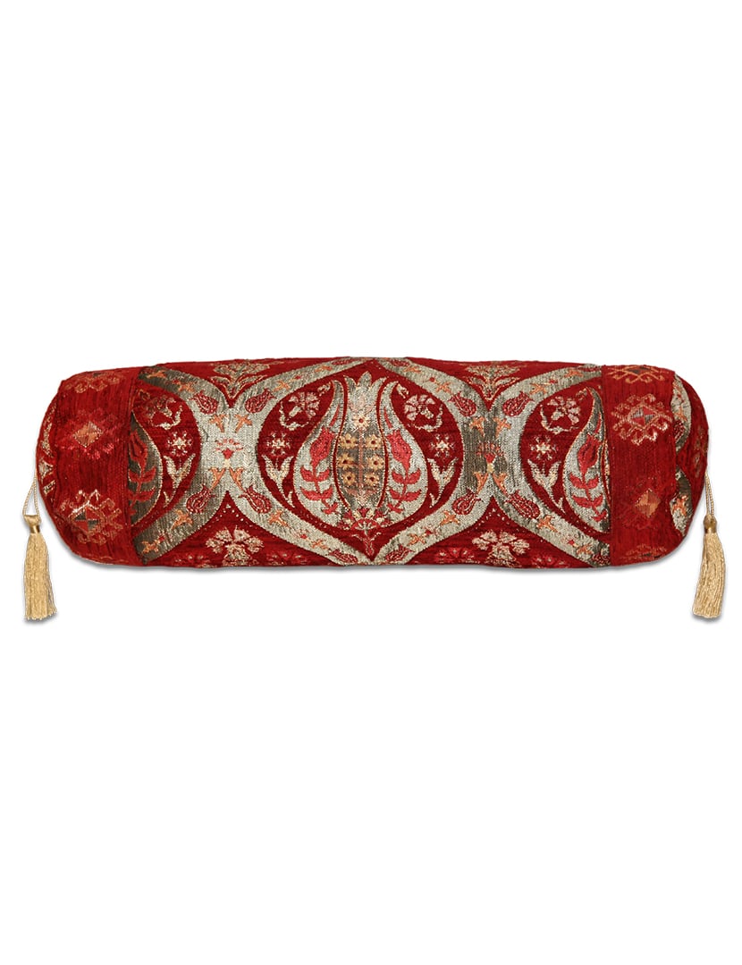 Piros tulipán mintás hengerpárna-PH3005-Törökországból-a