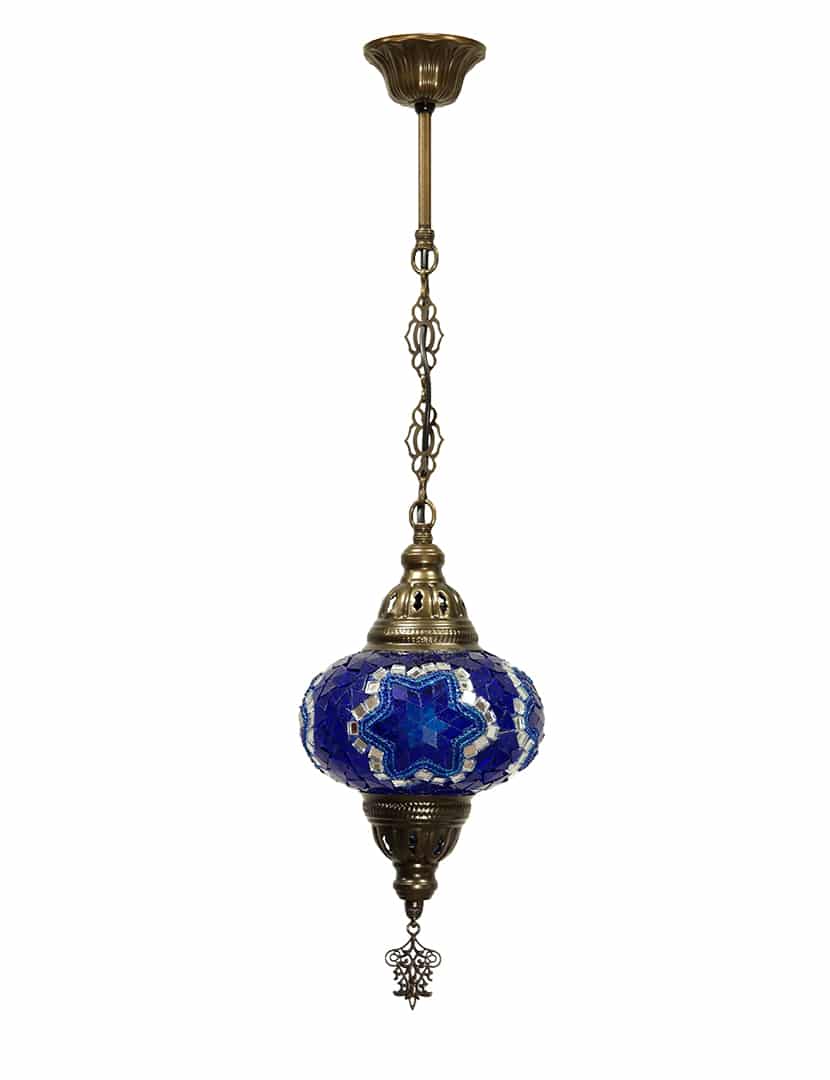 Mennyezeti kék függőlámpa