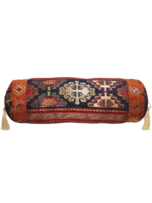 Kék kelim mintás hengerpárna-ph1003-Törökországból-a