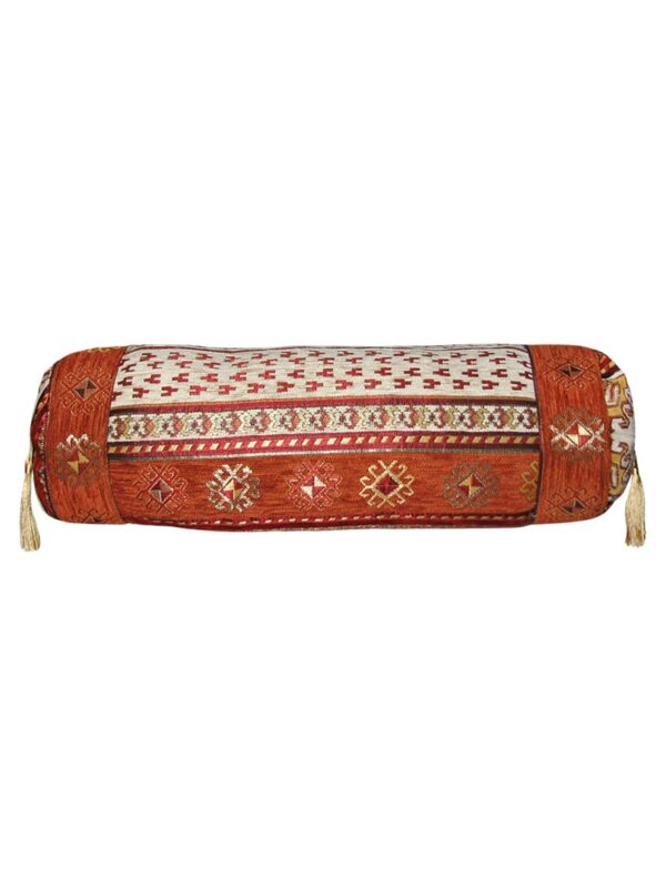 Fehér kelim mintás hengerpárna-ph1014-Törökországból-a