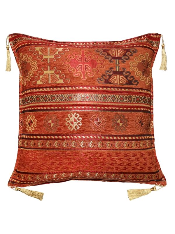Narancssárga kelim mintás díszpárna-pk1030-Törökországból-a