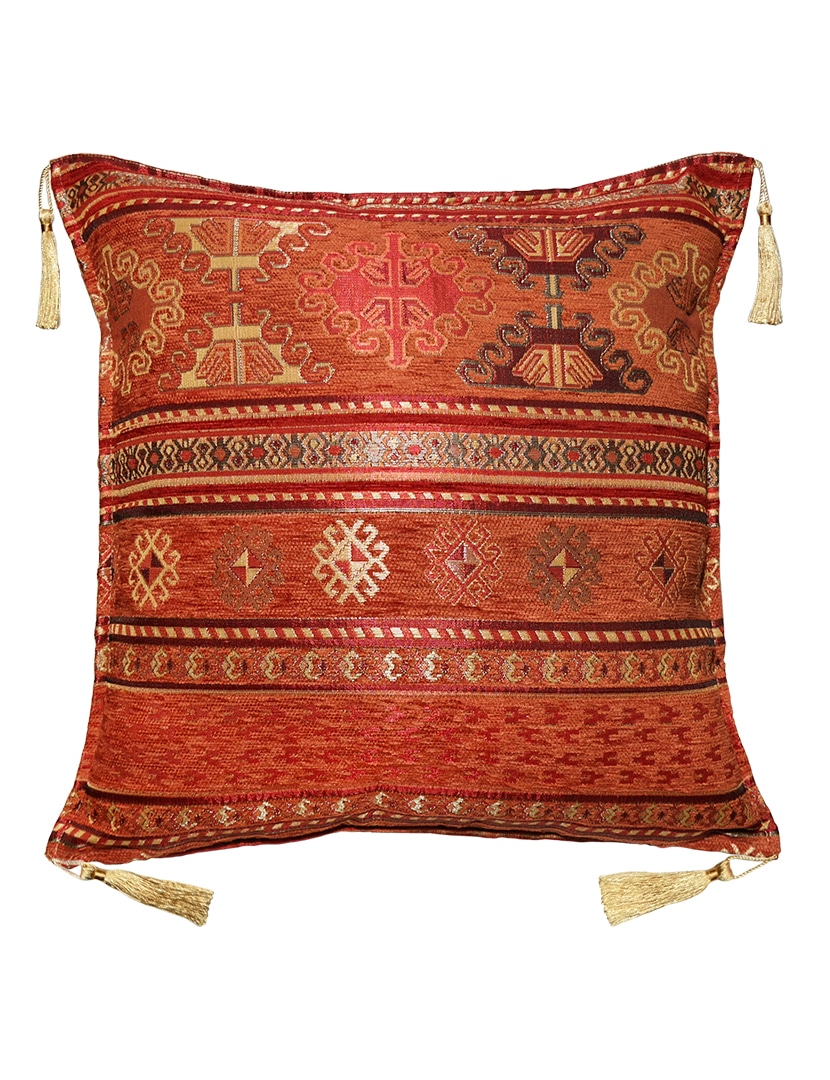 Mélynarancs kelim mintás díszpárna-pk1030-Törökországból-a
