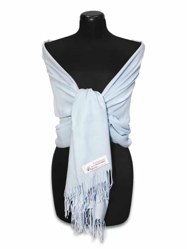 Világoskék pashmina sál - PP-33-66-Selyem-gyapju-pasmina-sal-aa