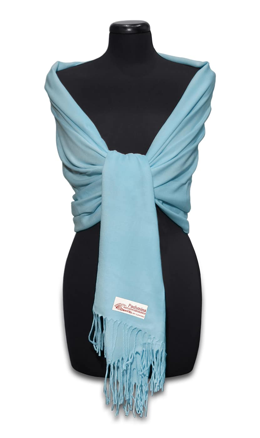 Világoskék pashmina sál - PP-33-66-selyem-gyapju-pasmina-sal-torokorszagbol-b