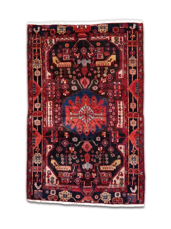 KR1773-Nahavand-kezi-csomozasu-gyapju-szonyeg-Iranbol-ax