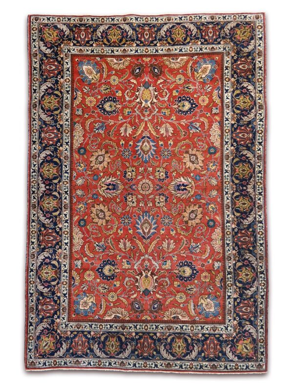 Tabriz perzsa szőnyeg 302 x 204 cm-KR-1907-régi-Tabriz-kézi-csomózású-gyapjú-szőnyeg-Perzsiából-a-1