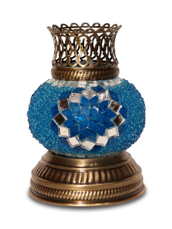 Világoskék mécsestartó