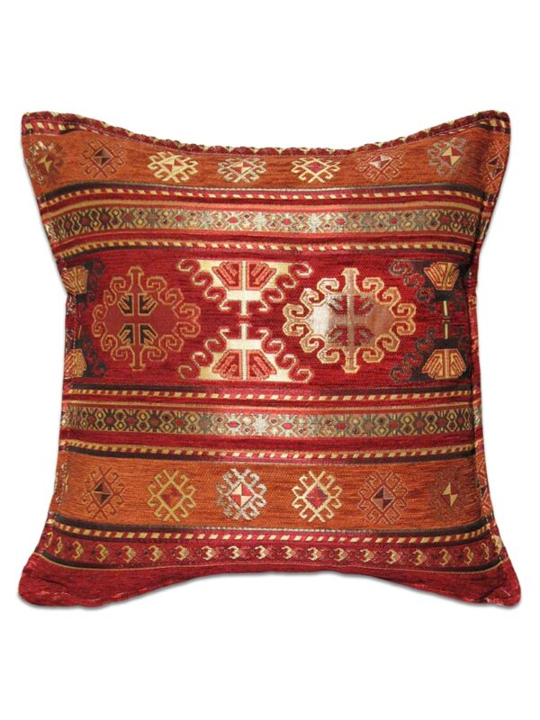 Tűzpiros kelim mintás díszpárna-PK1017-B-Törökországból-a