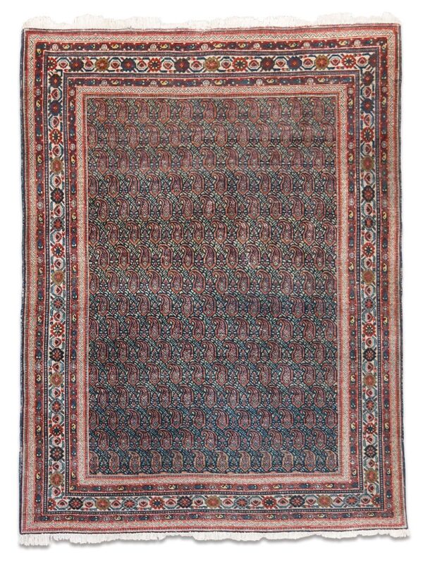 Tabriz perzsa szőnyeg 185 x 138 cm-KR2007-antik-tabriz-kézi-csomózású-gyapjú-szőnyeg-botech-mintával-Perzsiából-a