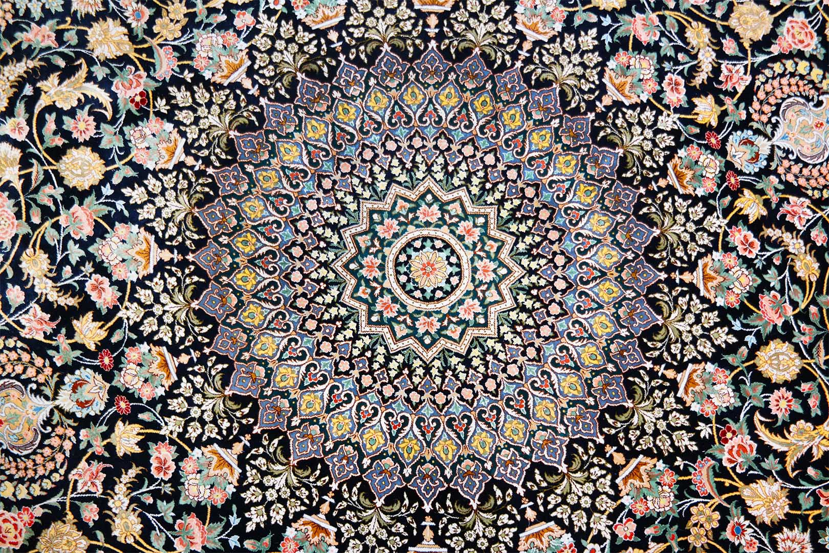 SAMSUNG CSC Ghom selyem szőnyeg 300 x 193 cm - KR1985-Ghom-kézi-csomózású-különleges-jelzett-selyemszőnyeg-Iránból-i