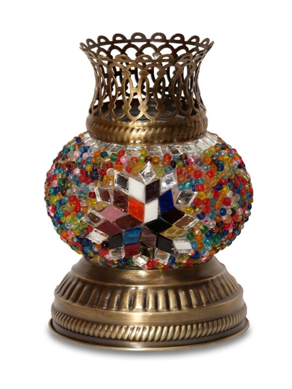 Színes mécsestartó - TM528-SZ2B-mozaikuveg-mecsestarto-torokorszagbol