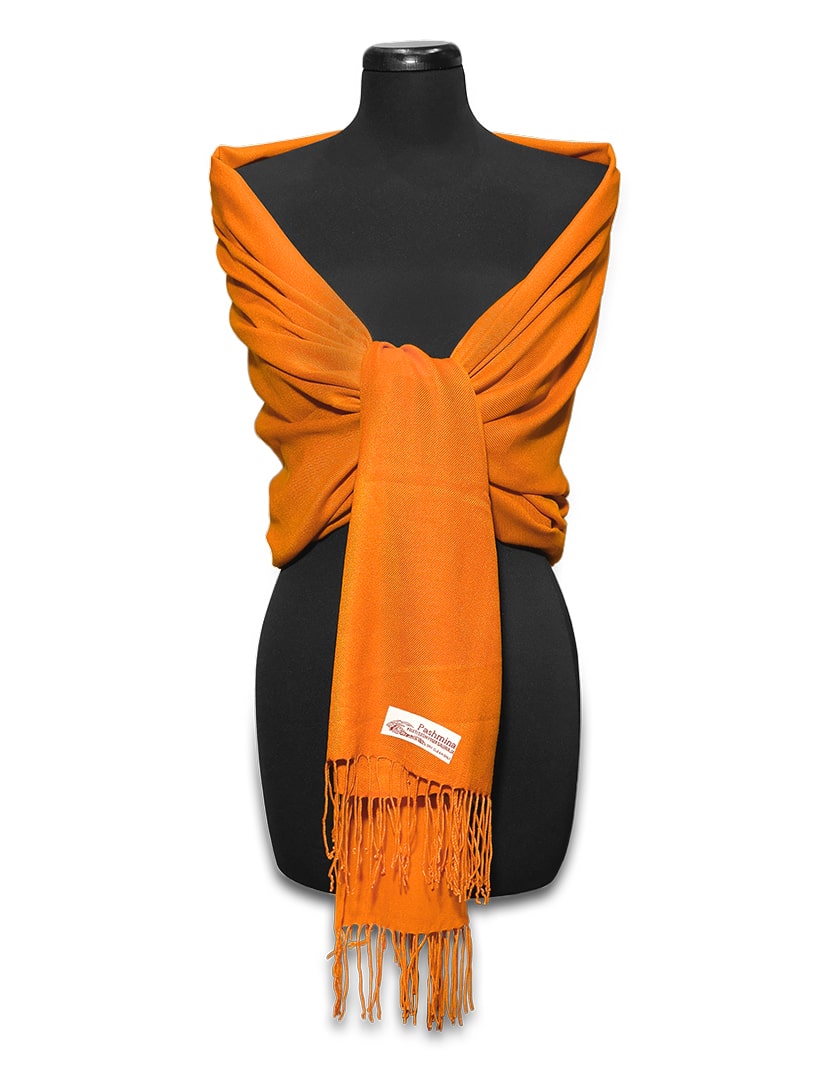 Tüzes narancs pashmina sál