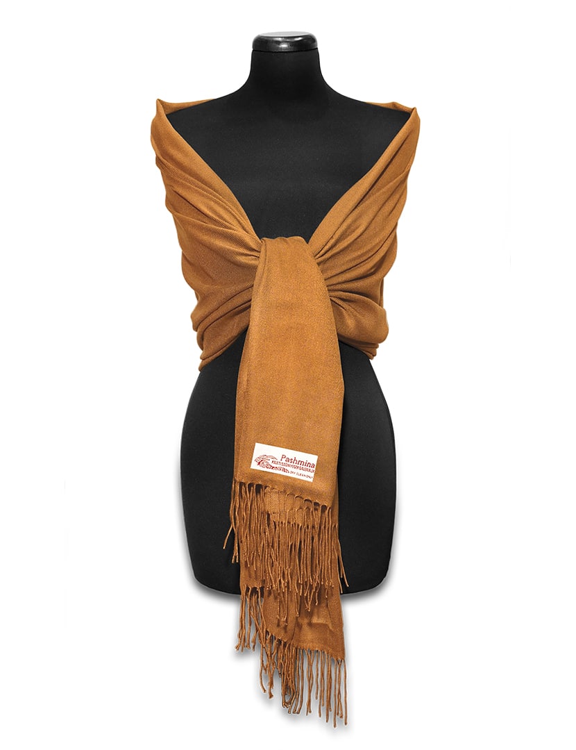 Mustársárga pashmina sál