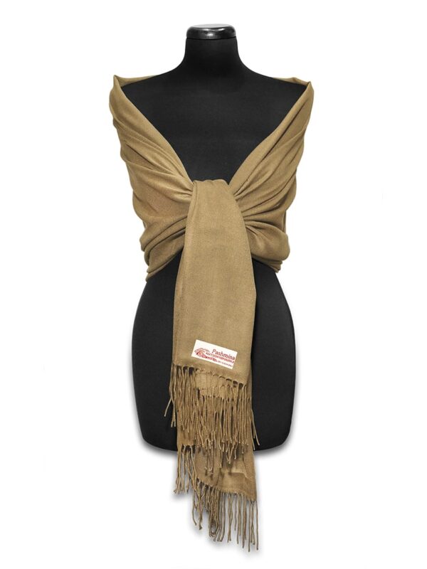 Homokbarna pashmina sál