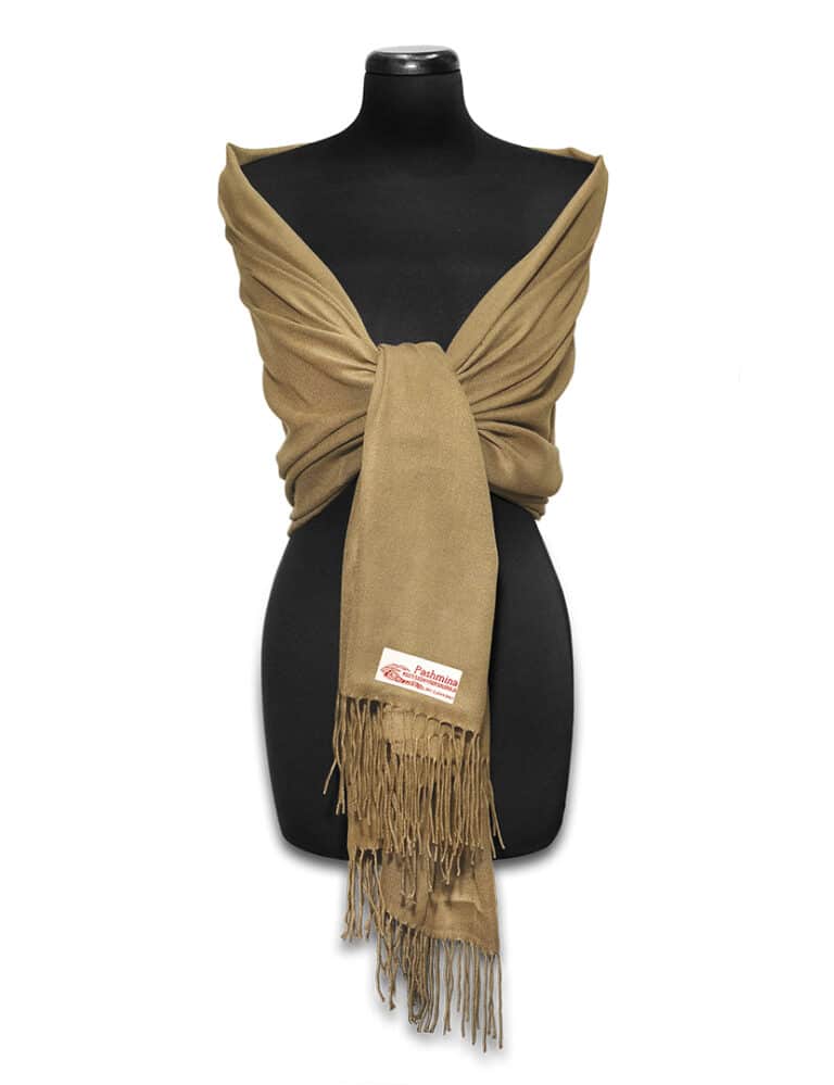 Homokbarna pashmina sál