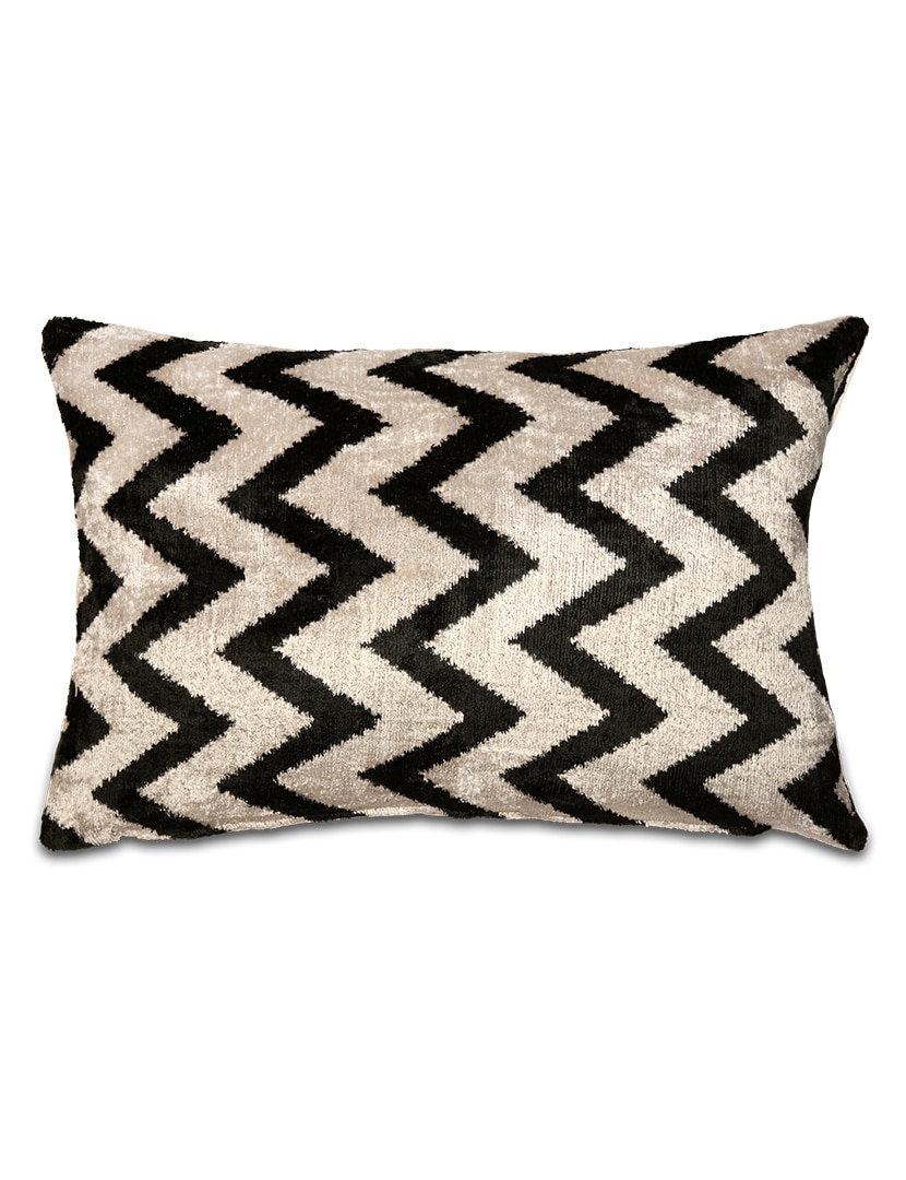 Ikat díszpárna - BIN20-F2-ikat-selyem-barsony-diszparna-huzat-uzbegisztanbol-a