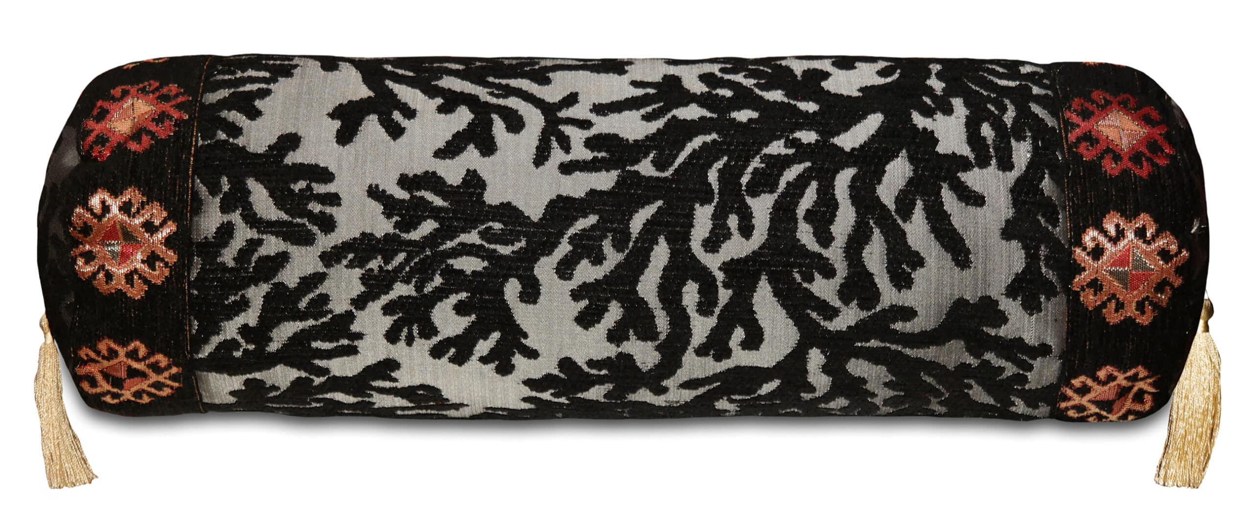 Fekete török hengerpárna - ph-5002-ottoman-diszparna-huzat-torkorszagbol-aa