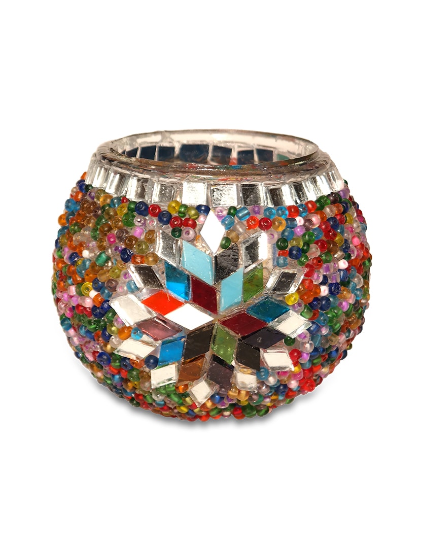 Színes török mécsestartó - TM495-SZ1-mozaikuveg-mecsestarto-torokorszagbol-a