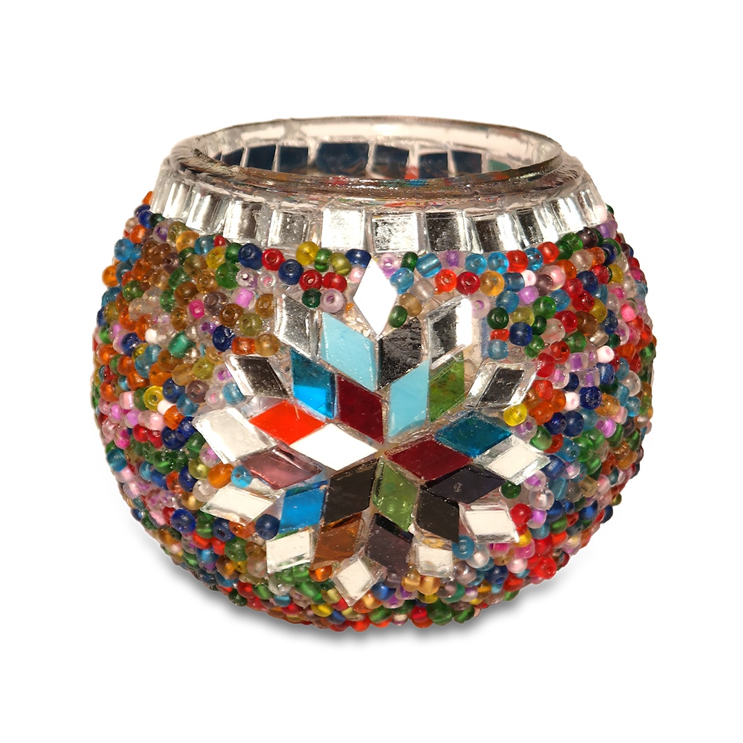 Színes török mécsestartó - TM495-SZ1-mozaikuveg-mecsestarto-torokorszagbol-aa