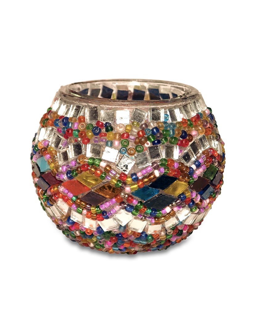 Színes török mécsestartó - TM495-SZ2-mozaikuveg-mecsestarto-torokorszagbol-a