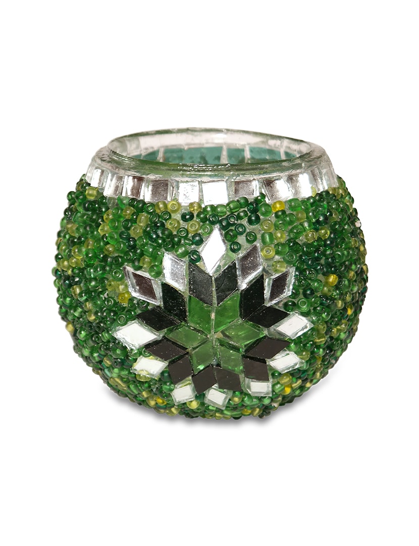 Világoszöld török mécsestartó - TM495-Z1-mozaikuveg-mecsestarto-torokorszagbol-a