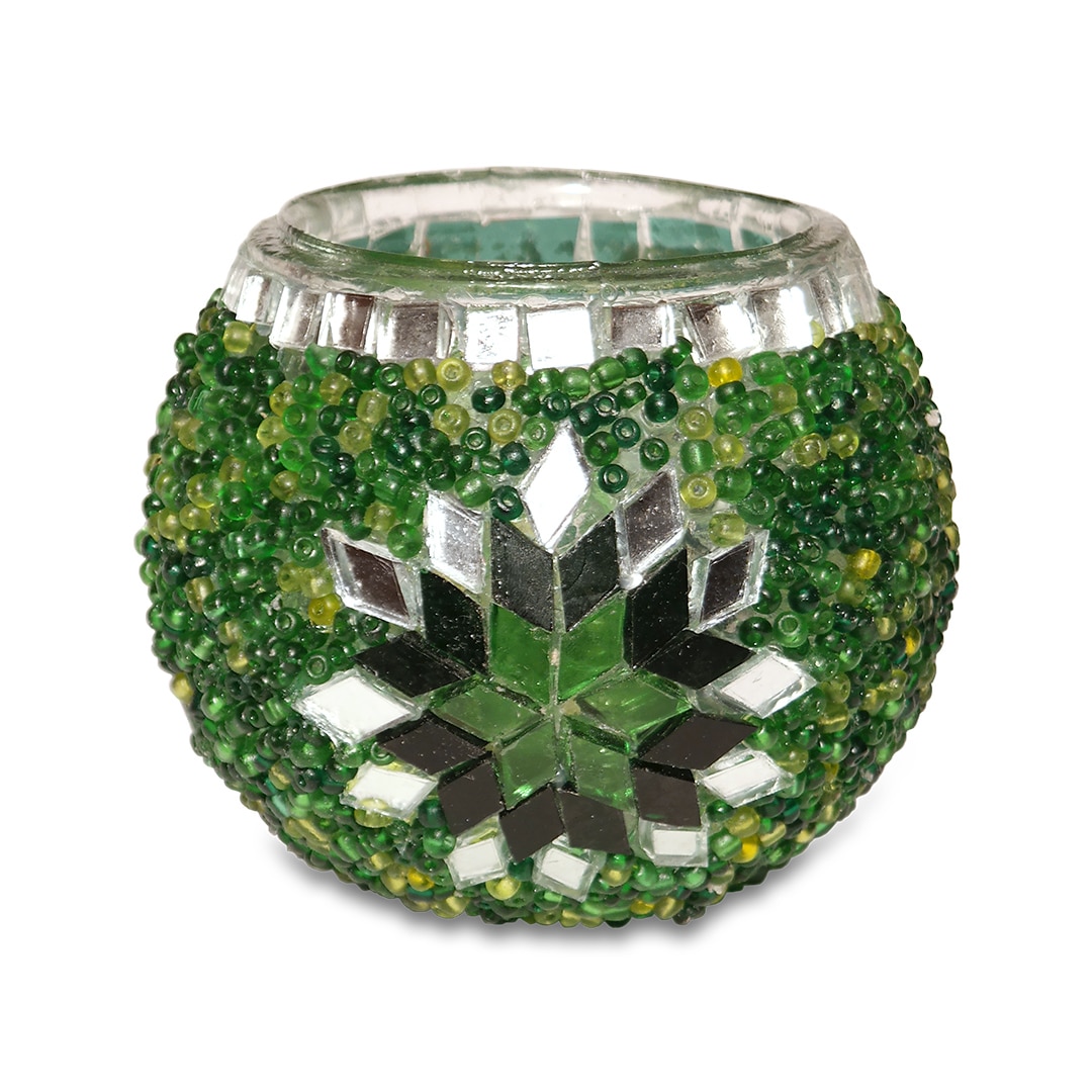 Világoszöld török mécsestartó - TM495-Z1-mozaikuveg-mecsestarto-torokorszagbol-aa