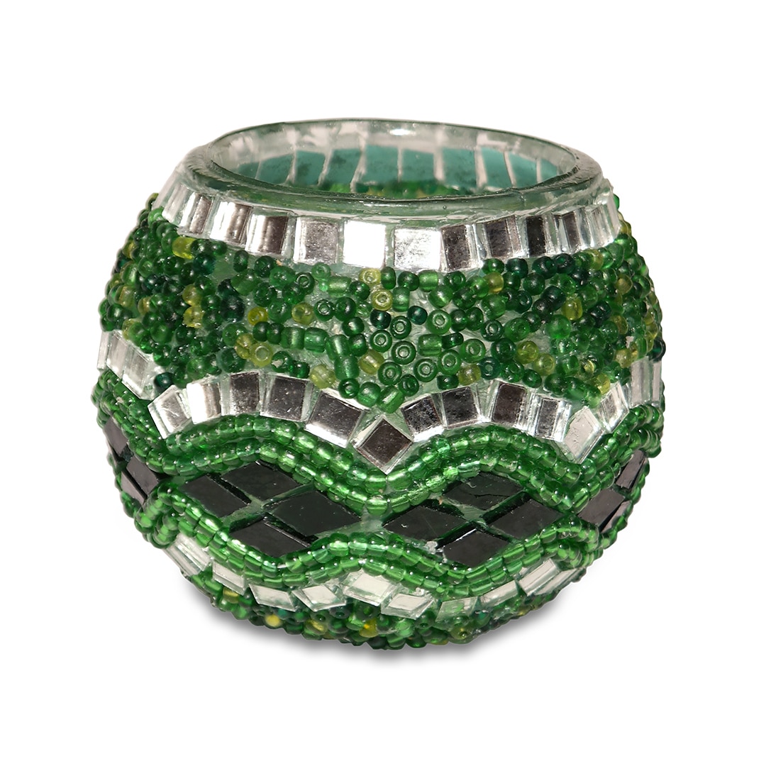 Zöld török mécsestartó - TM495-Z2-mozaikuveg-mecsestarto-torokorszagbol-aa