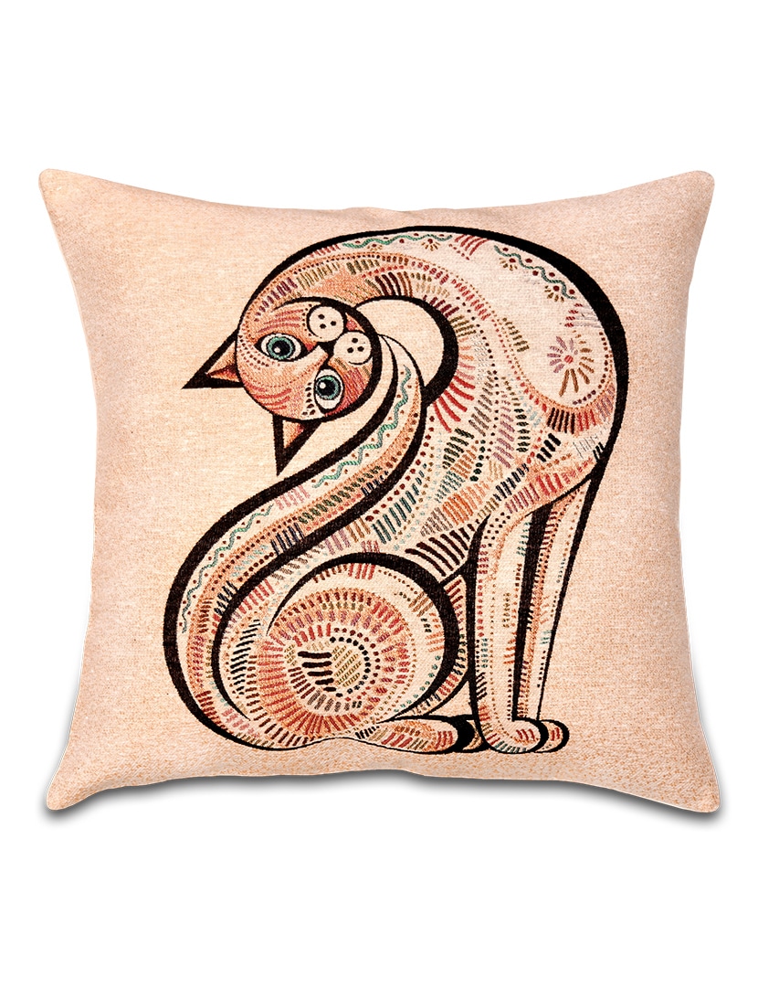 Macskás díszpárna huzat - pk-012-B-ottoman-diszparna-huzat-torkorszagbol-a