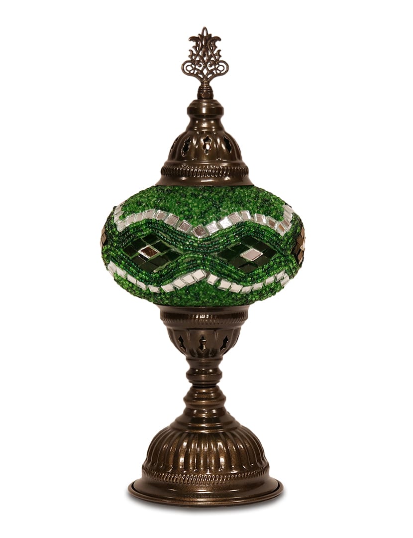 Sötétzöld asztali lámpa - BTM17-Z17-mozaikuveg-asztali-lampa-torokorszagbol-a