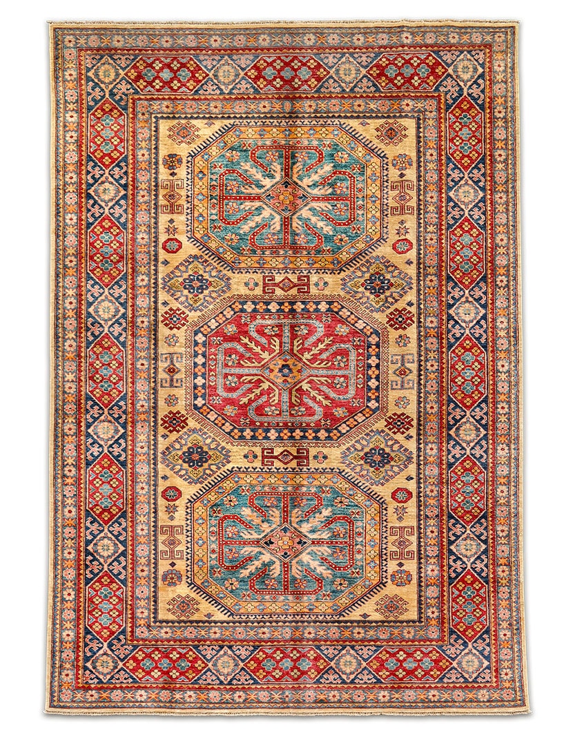 Kazak afgán szőnyeg 294 x 200 cm - KR1939-kazak-mintas-gyapju-szonyeg-afganisztanbol-a