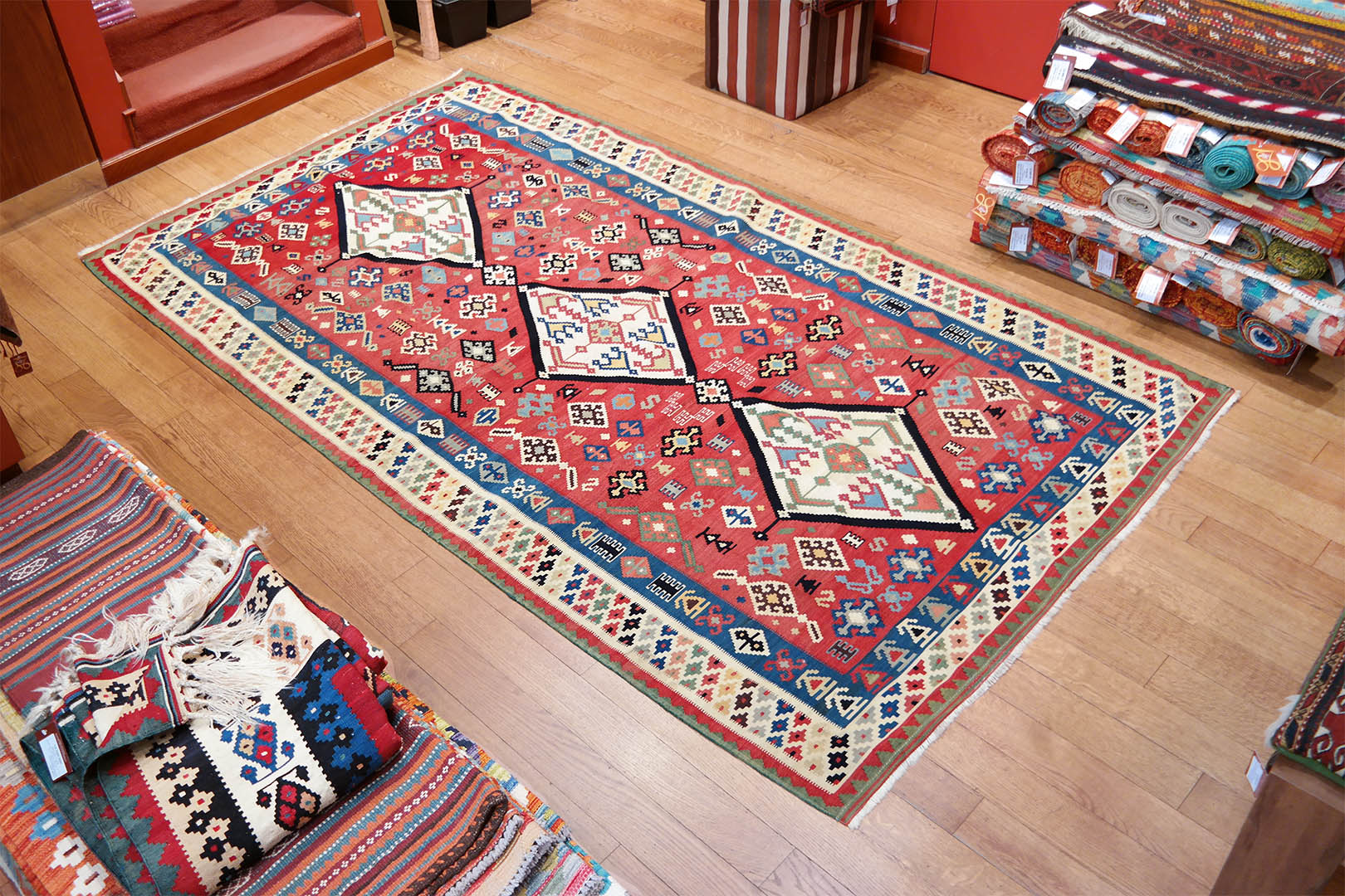 SAMSUNG CSC AAB062-qashqai-kelim-kezi-szovesu-regi-gyapju-szonyeg-k-5