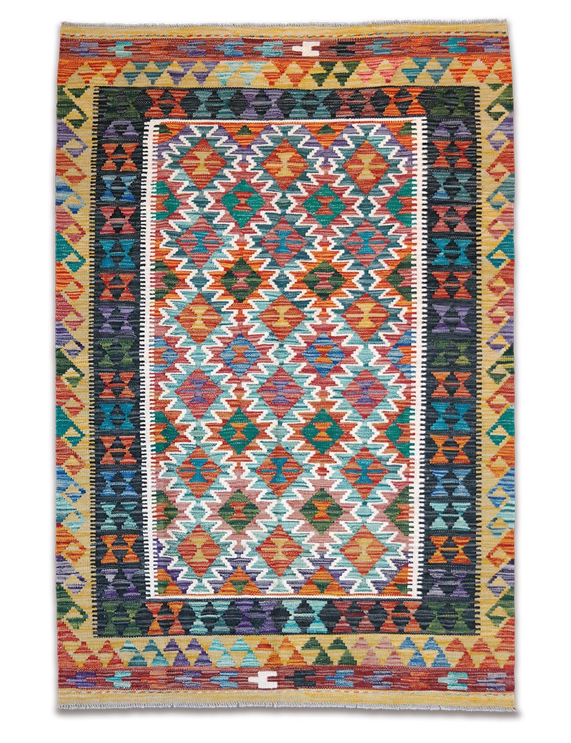 Kelim szőnyeg 183 x 124 cm - SPM30-1782-maimana-kelim-kezi-szovesu-pakisztani-gyapju-szonyeg-a