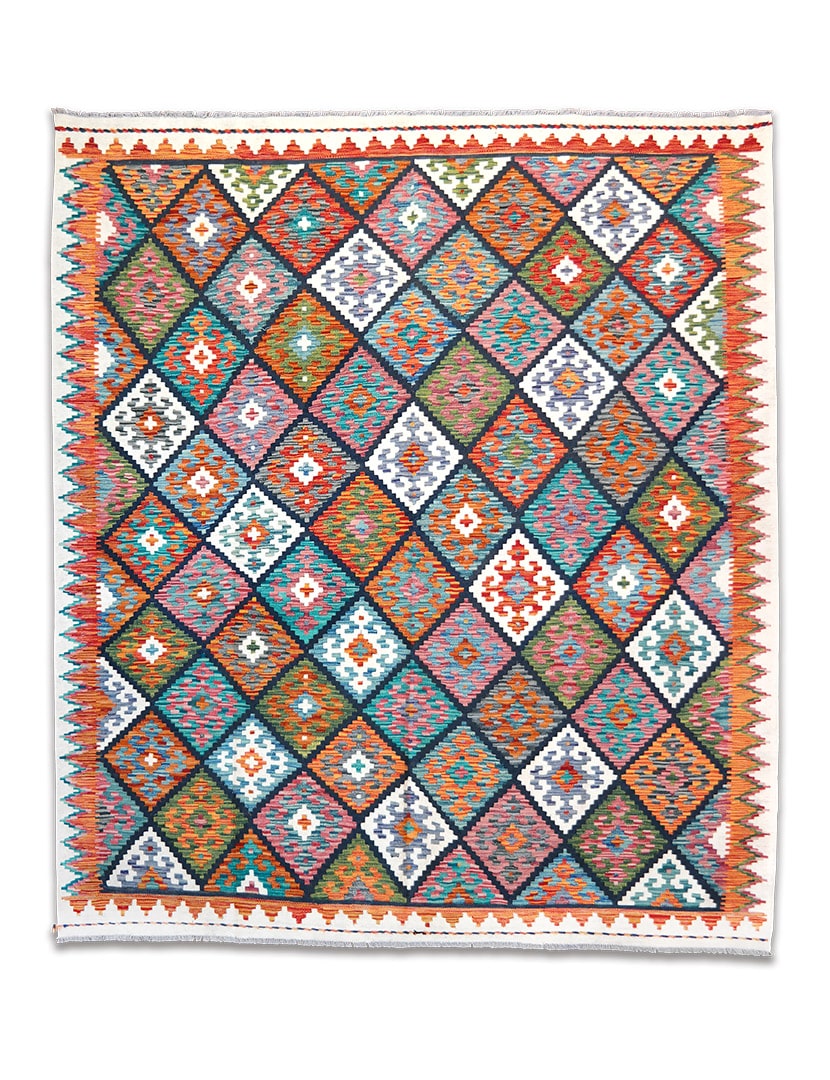 Kelim szövött szőnyeg 228 x 198 cm - SPM30-1763-maimana-kelim-kezi-szovesu-gyapju-szonyeg-pakisztanbol-a