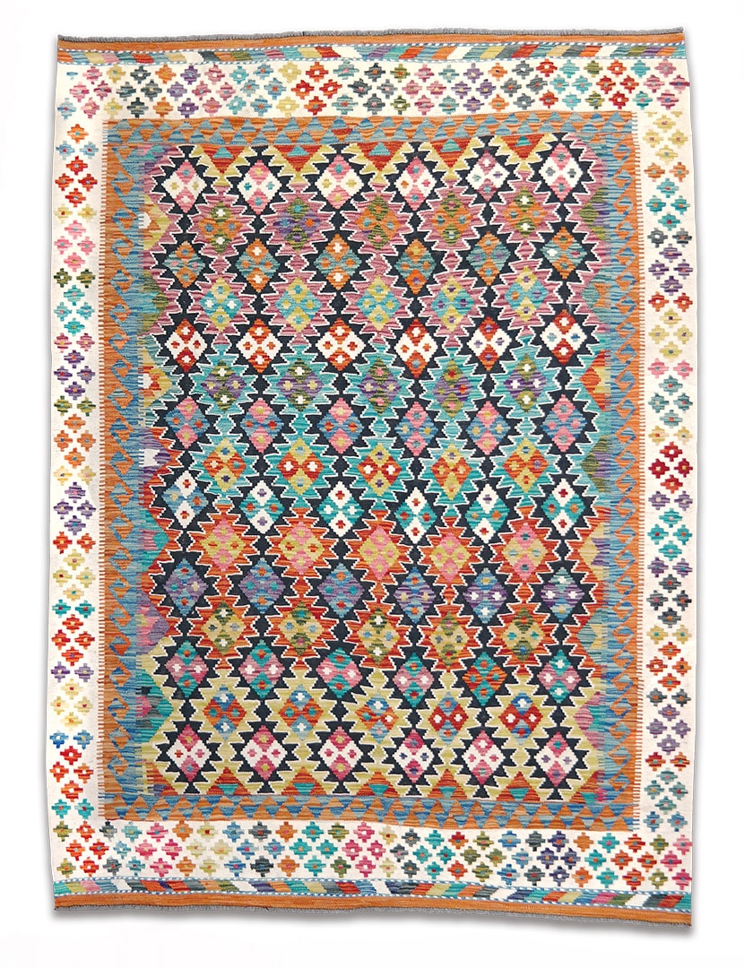 Kilim szövött szőnyeg 247 x 181 cm - SPM30-1773-maimana-kelim-kezi-szovesu-gyapju-szonyeg-pakisztanbol-a