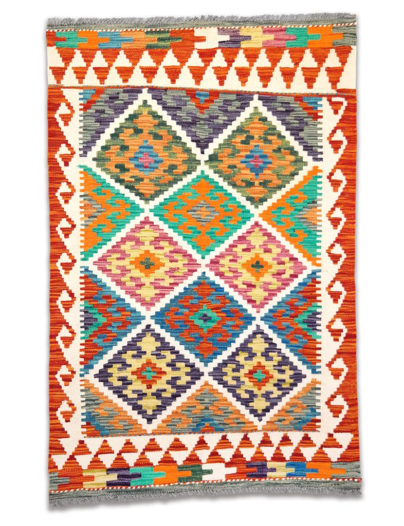 Kilim szövött szőnyeg 126 x 82 cm - SPM-30-1485-kezi-szovesu-pakisztani-kilim-szonyeg-a