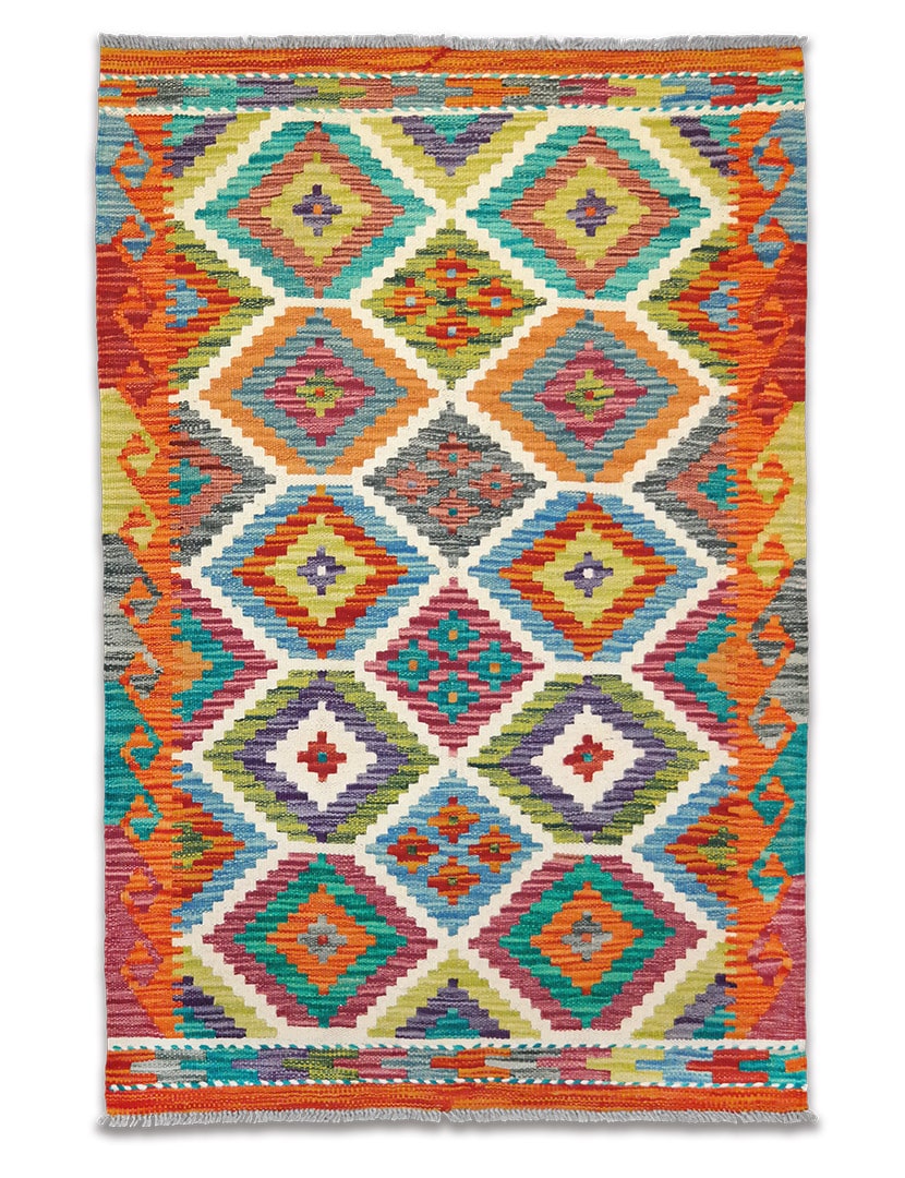 Kelim szövött szőnyeg 127 x 87 cm - SPM-30-1502-kezi-szovesu-pakisztani-kilim-szonyeg-a