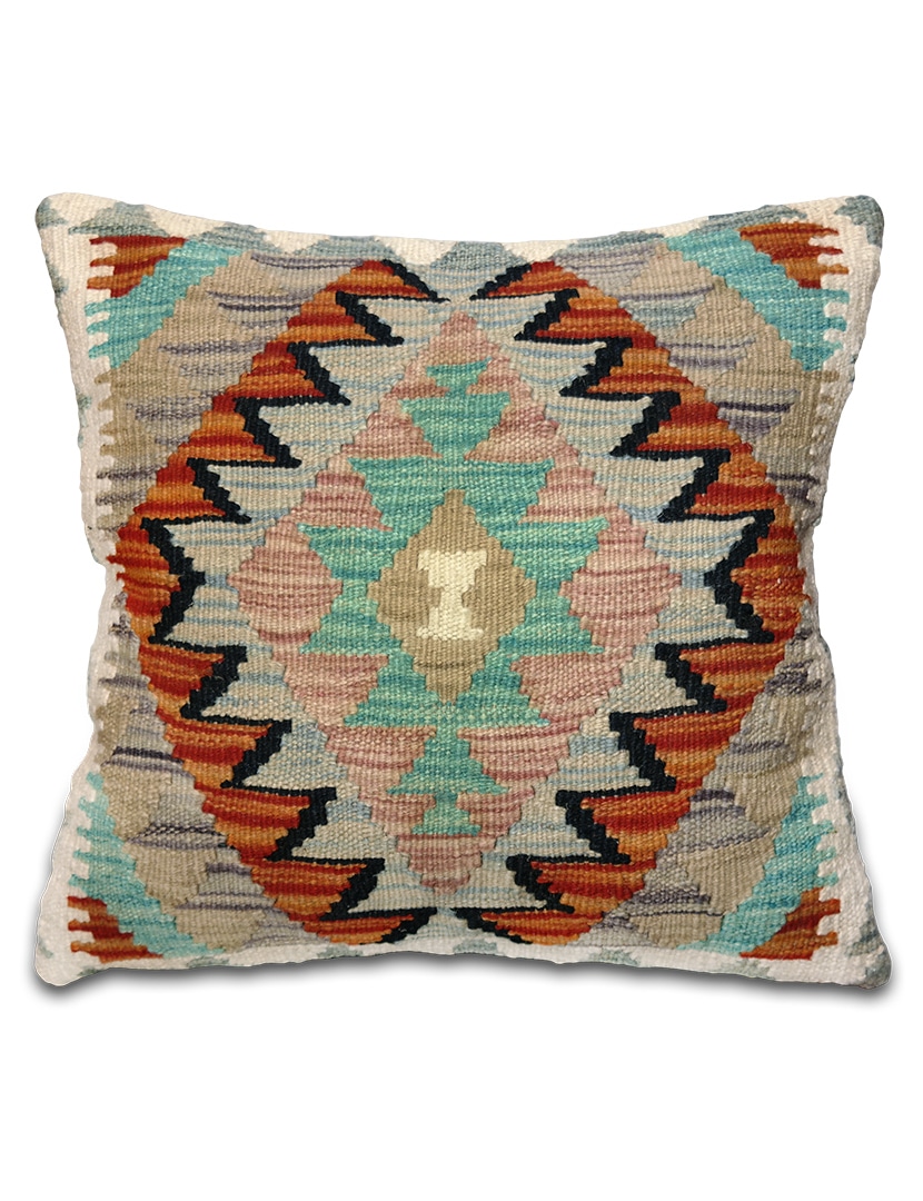 Kilim díszpárnahuzat 45 x 44 cm - SP85-471-kezi-szovesu-gyapju-kilim-parna-huzat-pakisztanbol.a