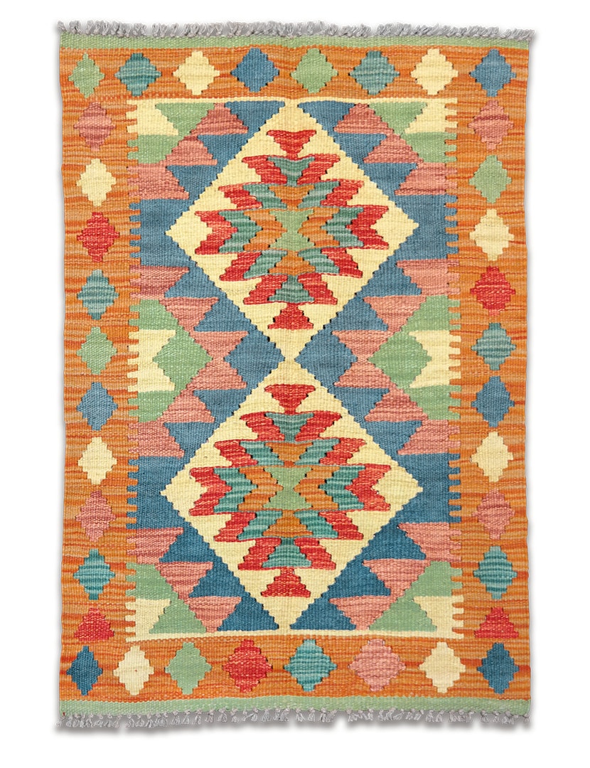 Kelim szövött szőnyeg 85 x 60 cm - SPM-30-1640-kezi-szovesu-pakisztani-kilim-szonyeg-a