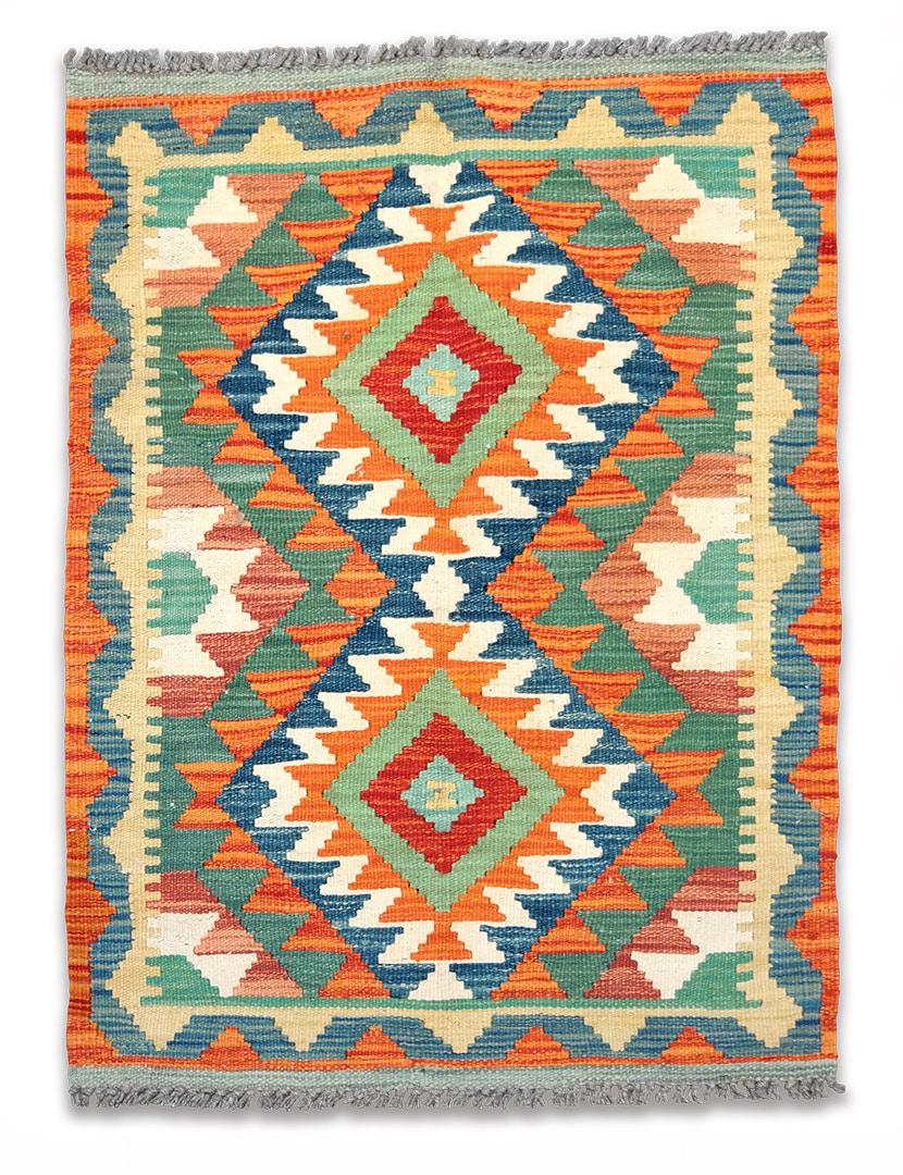 Kelim szövött szőnyeg 82 x 61 cm - SPM-30-1643-kezi-szovesu-pakisztani-kilim-szonyeg-a