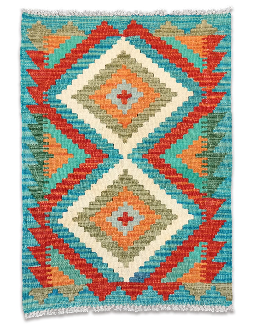 Kelim szövött szőnyeg 85 x 62 cm - SPM-30-1648-kezi-szovesu-pakisztani-kilim-szonyeg-a
