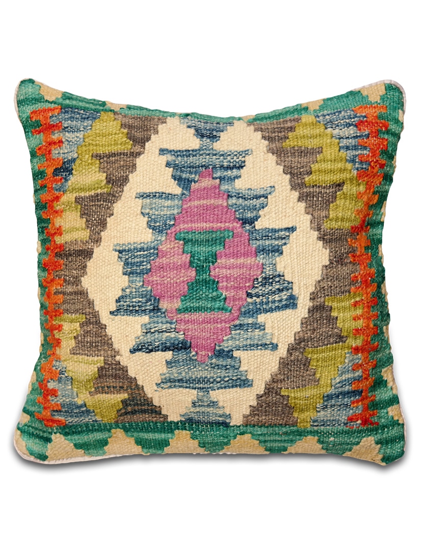 Kilim díszpárnahuzat 42 x 40 cm - KB-1406-kezi-szovesu-gyapju-kilim-parna-huzat-pakisztanbol-scaled.a