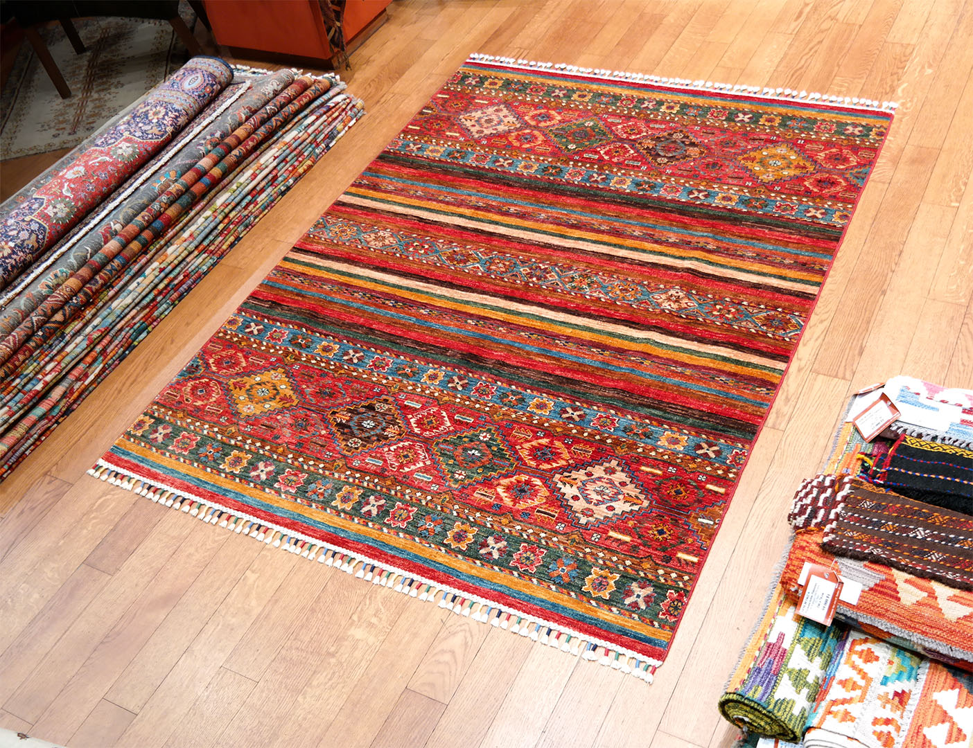 Khorjin szőnyeg 200 x 155 cm - SP130-097-khorjin-kezi-csomozasu-gyapju-szonyeg-pakisztanbol-n