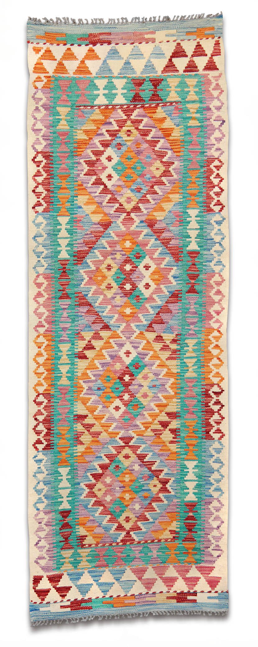 Kilim szövött futószőnyeg 228 x 77 cm - SPM30-1566-kezi-szovesu-kelim-gyapju-futoszonyeg-Pakisztanbol-aa