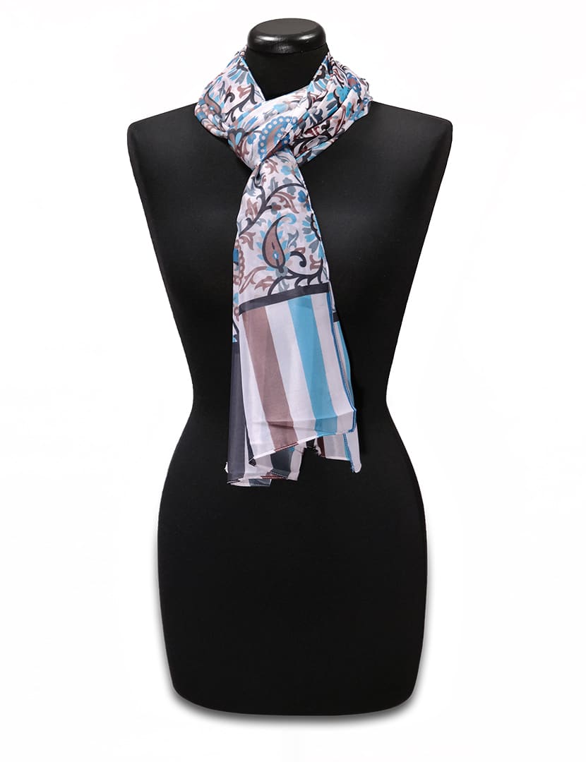 Barna selyem-viszkóz sál - EPO375-KB-noi-viszkoz-sal-indiabol-a