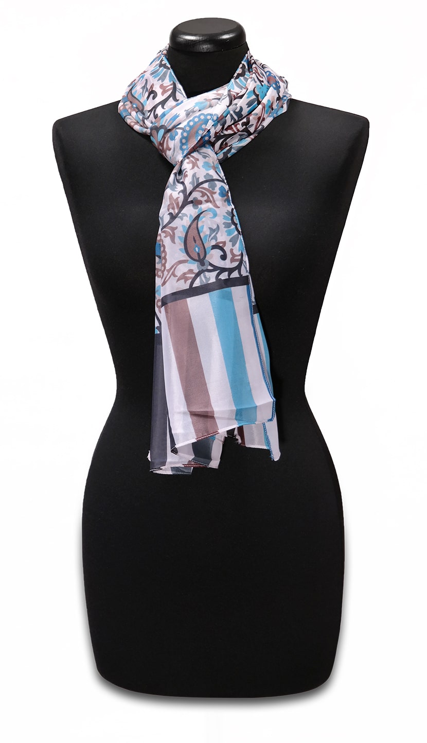 Barna selyem-viszkóz sál - EPO375-KB-noi-viszkoz-sal-indiabol-aa