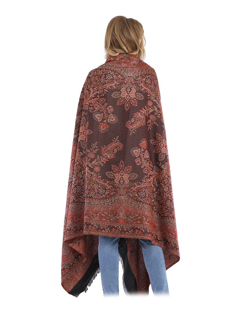 Finom Indiai sötét stóla - EW14S-himzett-gyapju-sal-indiabol-c