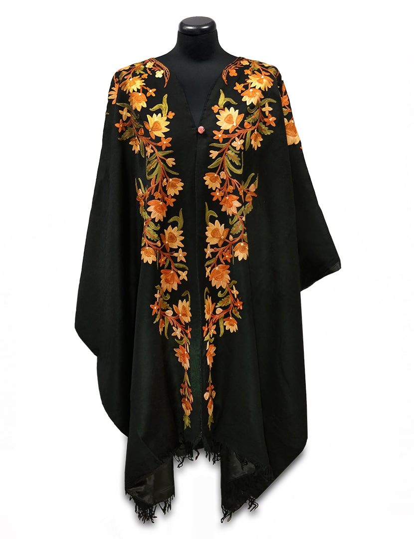 KPOE-FSZ11 színes hímzett poncsó