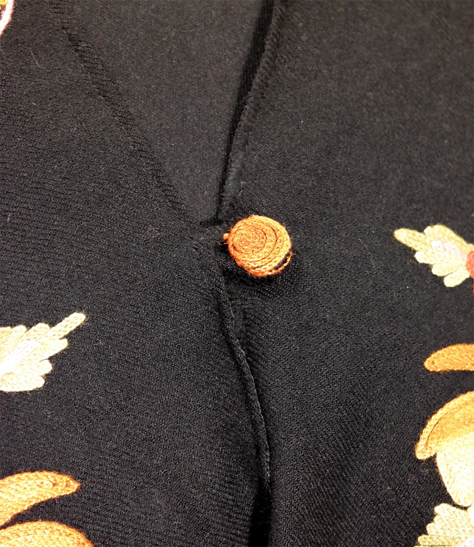 SAMSUNG CSC Sárgásbarna színű hímzett poncsó - KPOE-FSZ15-noi-himzett-gyapju-poncso-indiabol-g